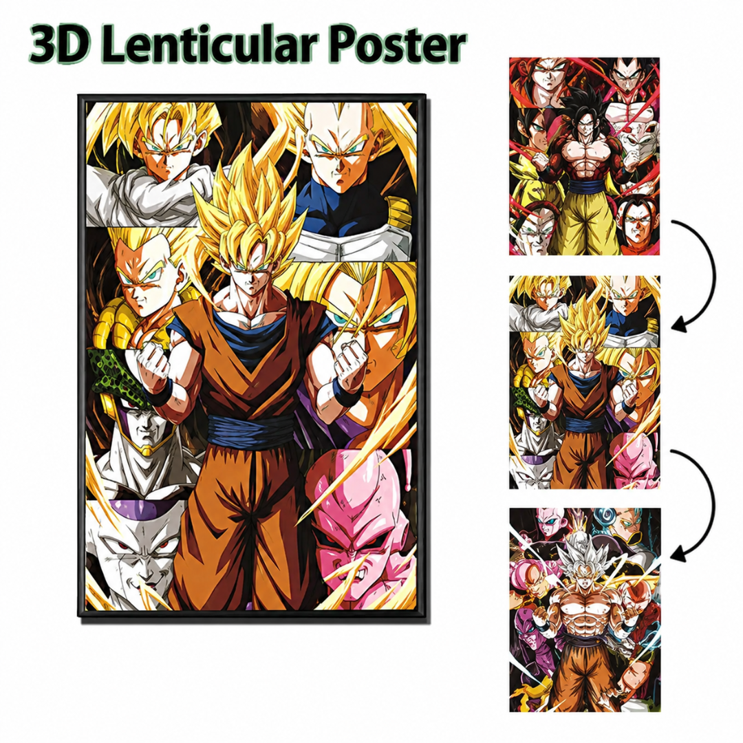 Póster lenticular 3D de Dragon Ball